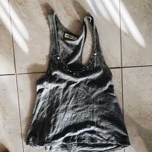 Abercrombie kids gray tank top with dazzled detail